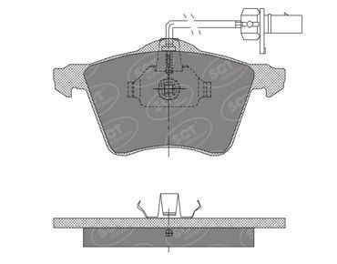 SCT GERMANY Piduriklotsi komplekt,ketaspidur SP 402 PR